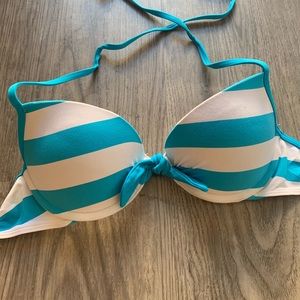 Push up striped bikini top